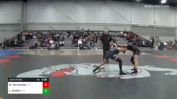 118 lbs Semifinal - Melody Hernandez, Cali Warriors vs Lillian Avalos, Pitman Wrestling Academy