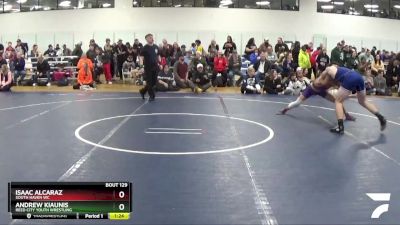147 lbs Cons. Round 4 - Andrew Kiaunis, Reed City Youth Wrestling vs Isaac Alcaraz, South Haven WC