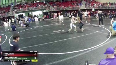 67-71 lbs Quarterfinal - Haylin Riedel, Midwest Destroyers Wrestling Club vs Viola Ishii, HWA