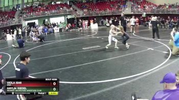67-71 lbs Quarterfinal - Haylin Riedel, Midwest Destroyers Wrestling Club vs Viola Ishii, HWA