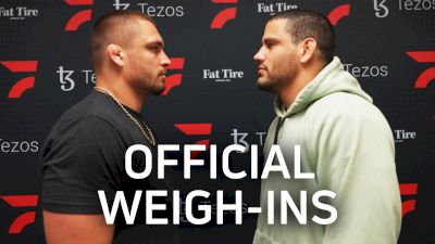 The OFFICIAL Weigh Ins for Tezos WNO: Felipe Pena vs Nicky Rodriguez