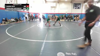 Boys 165 lbs Cons. Round 2 - Abdulazis Abdybekov, Westmoor Boys vs Aquino Nico, Harbor Boys