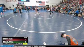 115 lbs Quarterfinal - Brody Miller, Gering Middle School vs Brecon Himle, Douglas Middle School