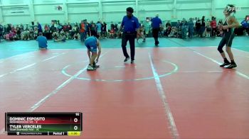 92 lbs Round 6 (10 Team) - Dominic Esposito, Neighborhood WC vs Tyler Verceles, Team Diamond Fish