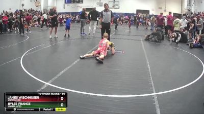 60 lbs Quarterfinal - RyLee France, Unaffiliated vs James Wischhusen, Unattached