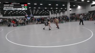 120 lbs Cons. Sub-rd Of 32 - Zachary Ortiz, Hill Country Wildcats Wrestling Club vs Ben Belliston, Timpanogos Wrestling