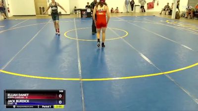 149 lbs Semis & 1st Wrestleback (8 Team) - Elijah Danet, North Carolina vs Jack Burdick, Utah