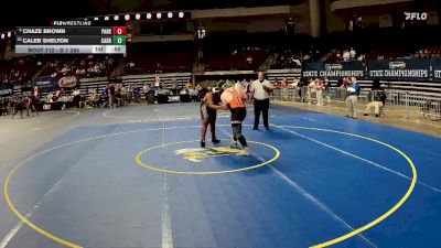 D 1 285 lbs Cons. Round 4 - Chaze Brown, Parkway vs Caleb Shelton, Catholic - B.R.