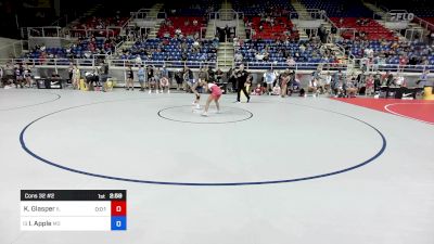 105 lbs Cons 32 #2 - Kimani Glasper, IL vs Isabelle Apple, MO