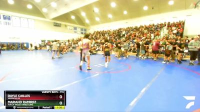 113 lbs Champ. Round 1 - Mariano Ramirez, Yucca Valley Wrestling vs Dayle Cailles, Valencia HS