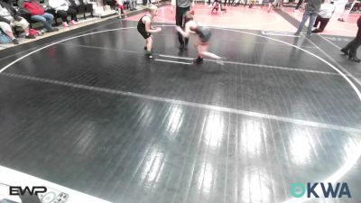 76 lbs Rr Rnd 4 - Bently Stracener, Gravette Wrestling Club vs Benjamin Wall, Locust Grove Youth Wrestling
