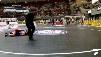 Junior Boys - 120 lbs Cons. Round 1 - Benjamin Jimenez vs Romeo Castro, El Camino SSF High School Wrestling