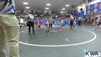 52-55 lbs Consolation - Remmi Schwahn, Chandler Takedown Club vs Obadiah Boyd, Harrah Little League Wrestling