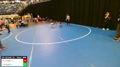 5th - 6th grade - 74 Cons. Round 4 - Ryker Langley, Powerhouse Wrestling Club vs Breck White, Immortal Athletics WC