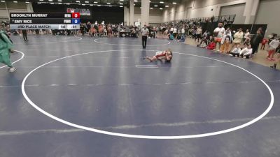 90 lbs 3rd Place Match - Brooklyn Murray, New Hampshire vs Emy Rice, Prodigy Wrestling