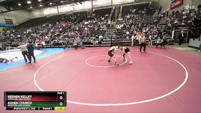 129 lbs Champ. Round 3 - Kohen Church, Riverton High School vs Keenen Kelley, Syracuse High School