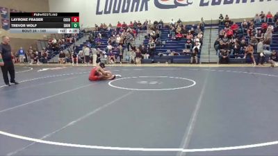 149 lbs Champ. Round 2 - Trevor Wolf, Southern Oregon vs Layronz Fraser, Clackamas Unattached