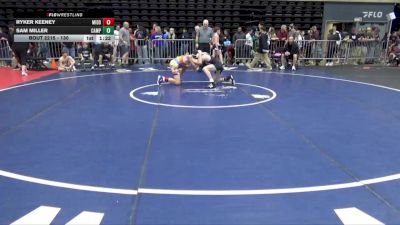 130 lbs Consi-qtrs - Ryker Keeney, Middletown vs Sam Miller, Camp Hill