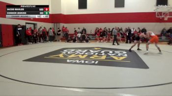 150 lbs Champ. Round 1 - Jacob Mahler, Hampton-Dumont-CAL vs Connor Jenkins, Charles City
