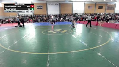 100 lbs Consi Of 8 #1 - Alyssa Marciano, North Providence vs Mary Lopes, St. Johnsbury