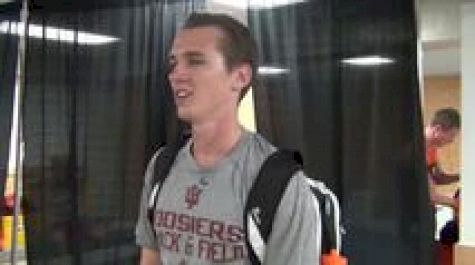 Andrew Bayer through to 1500m final and discussing balancing 1500-5k at 2012 NCAA Outdoor Champs