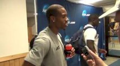 Maurice Mitchell gets through 200m prelim and discusses team competition at 2012 NCAA Outdoor Champs