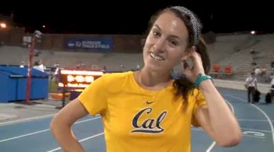 Deborah Maier battles up front off little training to finish 3rd at 2012 NCAA D1 Outdoor Champs