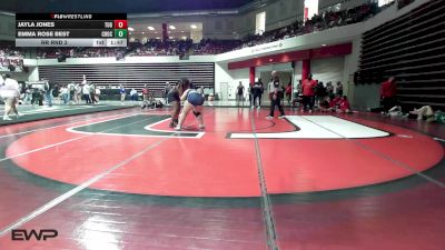 190 lbs Rr Rnd 2 - Jayla Jones, Tulsa Union Girls vs Emma Rose Best, Choctaw HS Girls