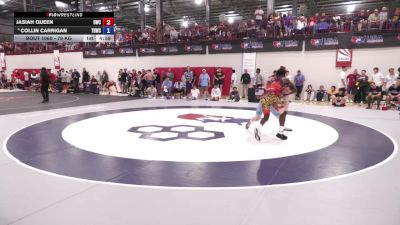 79 kg Quarters - Jasiah Queen, Dragon Wrestling Club vs Collin Carrigan, Tar Heel Wrestling Club