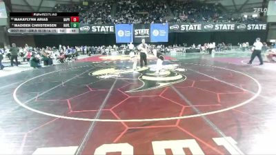 Girls 1B/2B/1A 170 Cons. Semi - Makaylynn Arias, Napavine (Girls) vs Madisen Christensen, Royal (Girls)