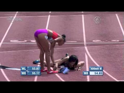 Tierra Brown meet record & Spencer Crashes in 400h at 2012 adidas Grand Prix