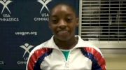 Simone Biles scoring higher on day 2 to finish 3rd AA as a Junior