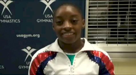 Simone Biles scoring higher on day 2 to finish 3rd AA as a Junior