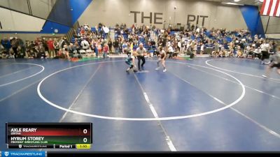 64 lbs Champ. Round 1 - Hyrum Storey, Fremont Wrestling Club vs Axle Reary, Uintah