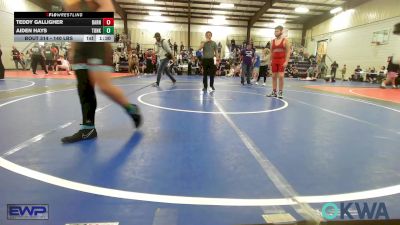 140 lbs Rr Rnd 2 - Teddy Galligher, Barnsdall Youth Wrestling vs Aiden Hays, Tonkawa Takedown Club