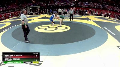 D1-120 lbs Champ. Round 1 - Karson Brown, St. Edward vs Preston Schuler, Olentangy