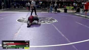 98 lbs Cons. Round 5 - Reagan Daniel, Rigby vs Cody Carpenter, Rocky Mountain