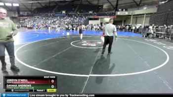 115 lbs Quarterfinal - Jordyn O`Neill, Team Scorpion Wrestling Club vs Dayana Andrews, Fitness Quest Wrestling Club