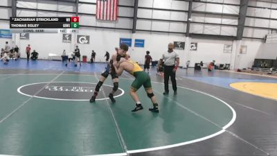 120 lbs Cons. Semi - Zachariah Strickland, Wild Buffalo vs Thomas Egley, Great Bridge Wrestling Club