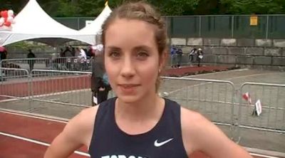 Tamara Jewitt winner of the National 1500 with a PR at 2012 Harry Jerome Classic