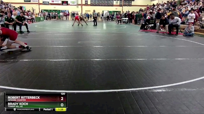 120 lbs Quarterfinal - Brady Koch, Tower Hill Hs vs Robert Ritterbeck ...