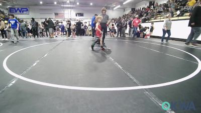 46 lbs Quarterfinal - Brantley Postma, Wagoner Takedown Club vs Maculey Andrews, Quezada Wrestling Academy