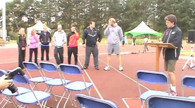 Meet director Keith Butler introduces Canadian athletes at 2012 Victoria Intl. Track ClassicPress Conference