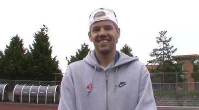 Andrew Ellerton on the cusp of going to London in 800 at 2012 Victoria Intl. Track Classic