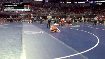 3A-113 lbs Champ. Round 2 - Austen Fry, Valley, West Des Moines vs Chase Williams, Iowa City, City High