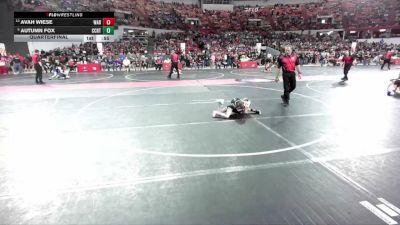 50 lbs Quarterfinal - Autumn Fox, Rosholt vs Avah Wiese, Warhawks