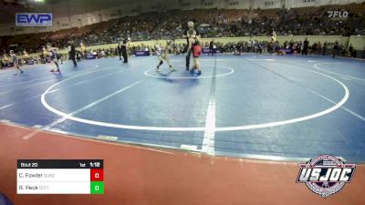 73 lbs Round Of 32 - Carson Fowler, Duncan Demon Wrestling vs Ryker Peck, Standfast