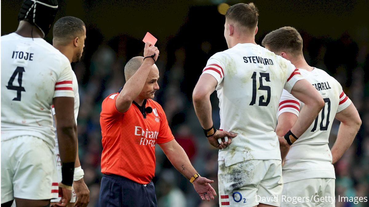 England Fullback Freddie Steward Sent Off In Crunch Clash With Ireland