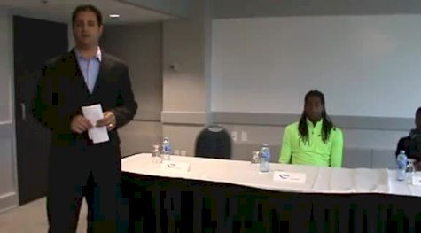 Meet Director Peter Oglivie introduces panel at 2012 Donovan Bailey Track Classic press conference