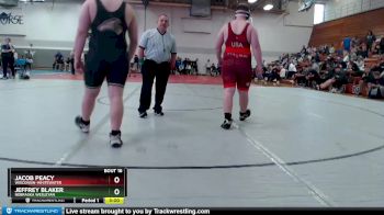285 lbs Champ. Round 2 - Jeffrey Blaker, Nebraska Wesleyan vs Jacob Peacy, Wisconsin-Whitewater